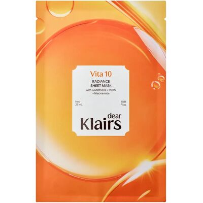 KLAIRS Vita 10 Radiance Sheet Mask 25 ml KLAIRS Vita 10 Radiance Sheet Mask 25 ml