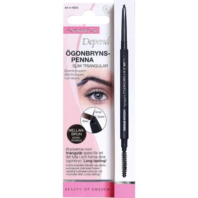 Depend Ögonbrynspenna Slim Triangel Mellanbrun Depend Ögonbrynspenna Slim Triangel Mellanbrun
