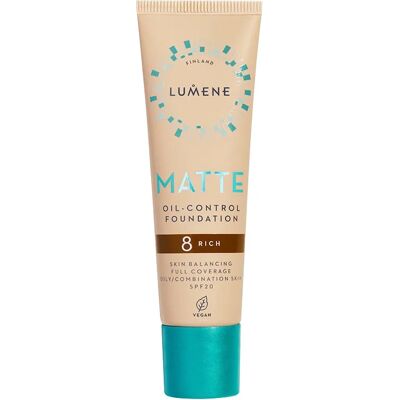 Lumene - Mat Foundation Oil-Control SPF20 - 8 Rik Lumene - Mat Foundation Oil-Control SPF20 - 8 Rik