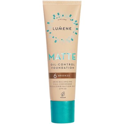 Lumene - Matt oljefri foundation SPF20 - 6 Brons - Foundation Lumene - Matt oljefri foundation SPF20 - 6 Brons - Foundation