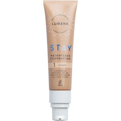 Lumene Stay Weightless Foundation 30 ml 1 Light Lumene Stay Weightless Foundation 30 ml 1 Light