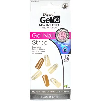Depend Gel iQ Nail Strips 2003 Sparkling Nude - Nagelstrips Depend Gel iQ Nail Strips 2003 Sparkling Nude - Nagelstrips