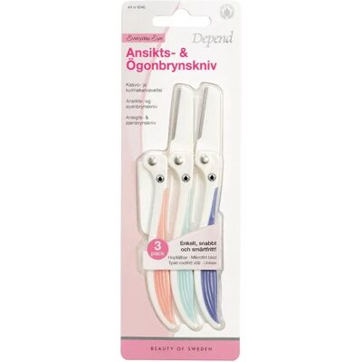 Depend Ansikts- & Ögonbrynskniv 3-pack Depend Ansikts- & Ögonbrynskniv 3-pack