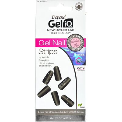 Depend Gel iQ Gel Nail Strips 24 st Black Mesh Cat Eye Depend Gel iQ Gel Nail Strips 24 st Black Mesh Cat Eye