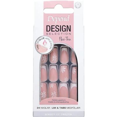 Depend Design Selection 24 st French Flower Short Coffin Depend Design Selection 24 st French Flower Short Coffin