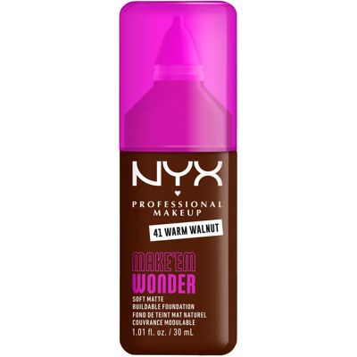 NYX Professional Makeup Make Em Wonder Foundation 30 ml 41 Warm Walnut NYX Professional Makeup Make Em Wonder Foundation 30 ml 41 Warm Walnut