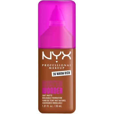NYX Professional Makeup Make Em Wonder Foundation 30 ml 36 Warm Rich NYX Professional Makeup Make Em Wonder Foundation 30 ml 36 Warm Rich