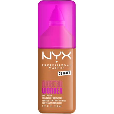 NYX Professional Makeup Make Em Wonder Foundation 30 ml 26 Honey NYX Professional Makeup Make Em Wonder Foundation 30 ml 26 Honey