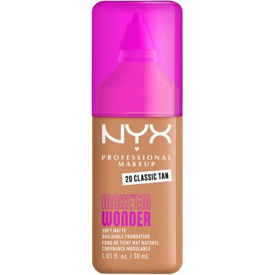 NYX Professional Makeup Make Em Wonder Foundation 30 ml 20 Classic Tan NYX Professional Makeup Make Em Wonder Foundation 30 ml 20 Classic Tan