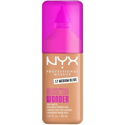 NYX Professional Makeup Make Em Wonder Foundation 30 ml 17 Medium Olive NYX Professional Makeup Make Em Wonder Foundation 30 ml 17 Medium Olive