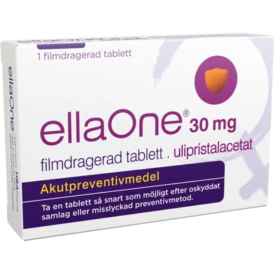 ellaOne filmdragerad tablett, 30mg, 1tablett ellaOne filmdragerad tablett, 30mg, 1tablett