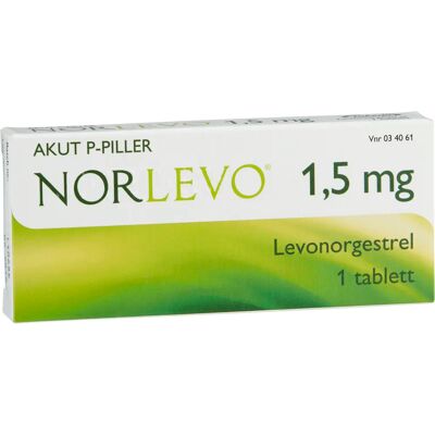 NorLevo tablett 1,5 mg, 1 st NorLevo tablett 1,5 mg, 1 st