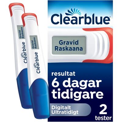 Clearblue Digitalt Ultratidigt Graviditetstest 2-pack Clearblue Digitalt Ultratidigt Graviditetstest 2-pack