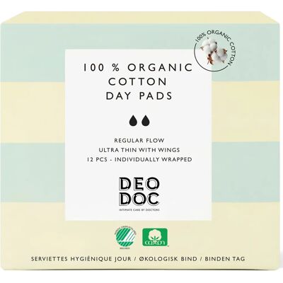 DeoDoc Organic Cotton Day Pad 12 st DeoDoc Organic Cotton Day Pad 12 st