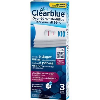 Clearblue Ultratidigt Graviditetstest 3 st Clearblue Ultratidigt Graviditetstest 3 st