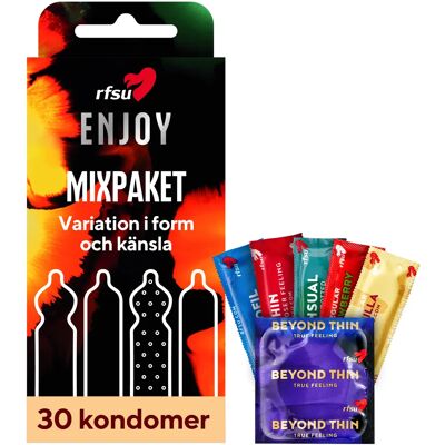 RFSU Märke Mixpack - Pleasure Collection Kondomer RFSU Märke Mixpack - Pleasure Collection Kondomer
