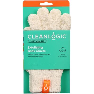 Clean Logic Sustainable Exfoliating Body Gloves 1 par Clean Logic Sustainable Exfoliating Body Gloves 1 par
