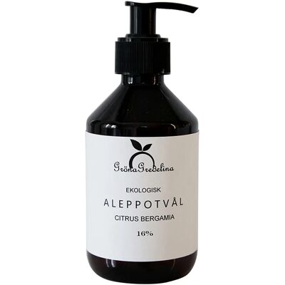 Gröna Gredelina Aleppotvål Flytande Citrus Bergamia 250 ml Gröna Gredelina Aleppotvål Flytande Citrus Bergamia 250 ml