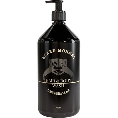 Beard Monkey Hair & Body Wash Lemongrass Rain 1000 ml Beard Monkey Hair & Body Wash Lemongrass Rain 1000 ml