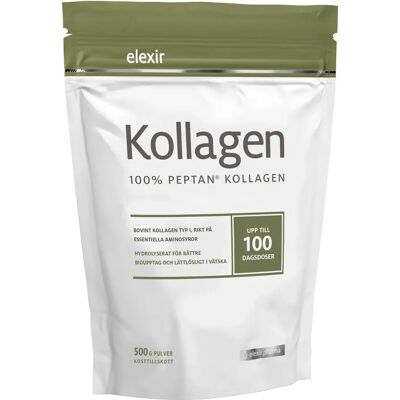 Elexir Pharma 100% Peptan Kollagenpulver 500 g Elexir Pharma 100% Peptan Kollagenpulver 500 g