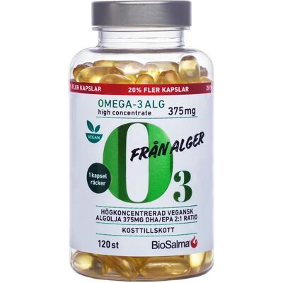 BioSalma Omega-3 av Alg 375 mg DHA/EPA 120 kapslar BioSalma Omega-3 av Alg 375 mg DHA/EPA 120 kapslar