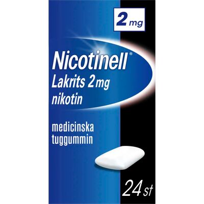 Nicotinell Lakrits Medicinskt tuggummi Nicotinell Lakrits Medicinskt tuggummi