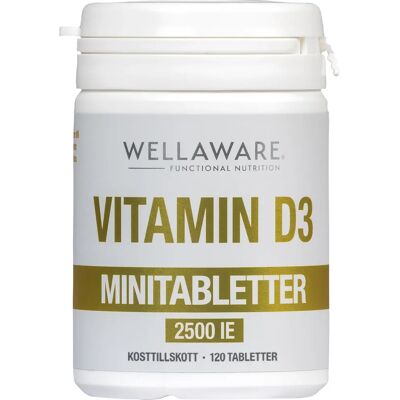 WellAware Vitamin D3 2500 IE 120 minitabletter WellAware Vitamin D3 2500 IE 120 minitabletter