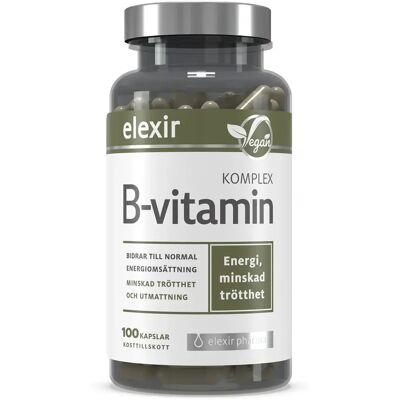 Elexir Pharma B-vitamin Komplex 100 kapslar Elexir Pharma B-vitamin Komplex 100 kapslar