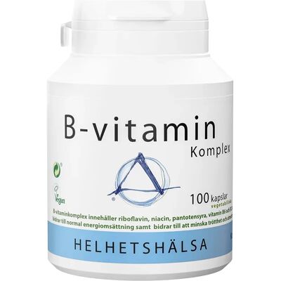 Helhetshälsa B-vitaminkomplex 100 kapslar Helhetshälsa B-vitaminkomplex 100 kapslar