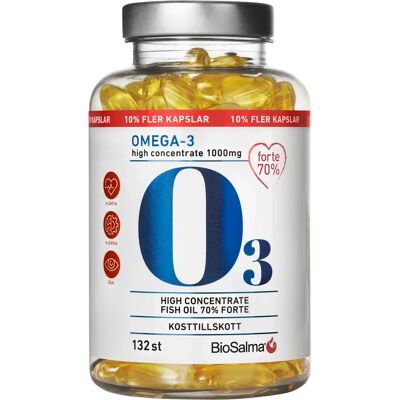 BioSalma Omega-3 Forte 70% 1000 mg 132 kapslar BioSalma Omega-3 Forte 70% 1000 mg 132 kapslar