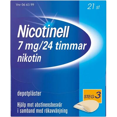 Nicotinell depotplåster 7 mg/24 timmar 21st Nicotinell depotplåster 7 mg/24 timmar 21st