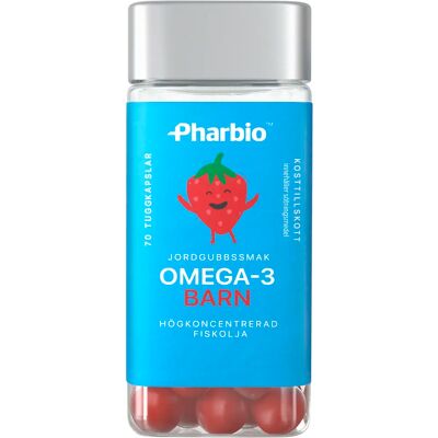 Pharbio Omega-3 Barn Jordgubb - Kosttillskott Pharbio Omega-3 Barn Jordgubb - Kosttillskott