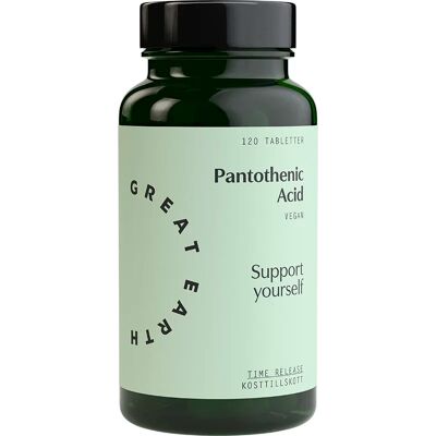 Great Earth Pantothenic Acid 120 tabletter Great Earth Pantothenic Acid 120 tabletter