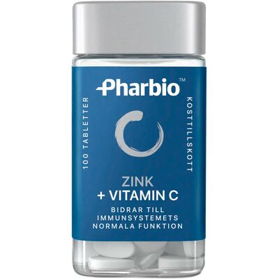 Pharbio Zink + Vitamin C 100 st Pharbio Zink + Vitamin C 100 st