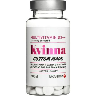 BioSalma Multivitamin Kvinna D-vitamin++ 100 tabletter BioSalma Multivitamin Kvinna D-vitamin++ 100 tabletter