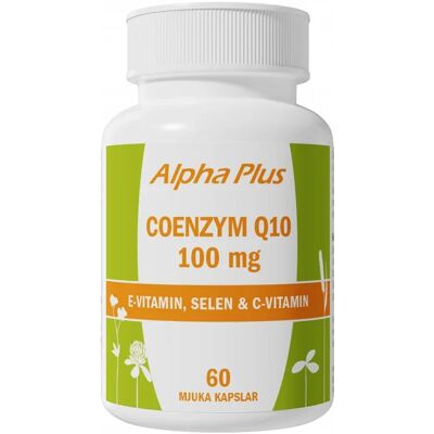 Alpha Plus Coenzym Q10 100 mg 60 mjuka kapslar Alpha Plus Coenzym Q10 100 mg 60 mjuka kapslar