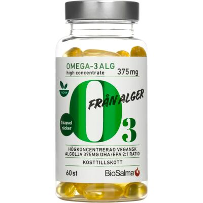 BioSalma Omega-3 av Alg 375 mg DHA/EPA 60 kapslar BioSalma Omega-3 av Alg 375 mg DHA/EPA 60 kapslar
