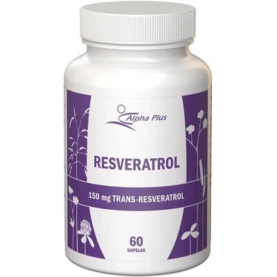 Alpha Plus Resveratrol 150mg - Vegansk, 60 kapslar Alpha Plus Resveratrol 150mg - Vegansk, 60 kapslar