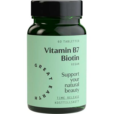 Great Earth Vitamin B7/Biotin 1000 mcg 60 tabletter Great Earth Vitamin B7/Biotin 1000 mcg 60 tabletter