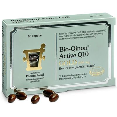 Pharma Nord Bio-Qinon Active Q10 Gold 100mg kapsel 60 st Pharma Nord Bio-Qinon Active Q10 Gold 100mg kapsel 60 st