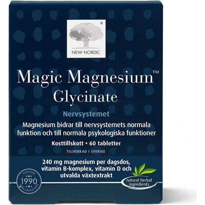 New Nordic Magic Magnesium Glycinate 60 tabletter New Nordic Magic Magnesium Glycinate 60 tabletter
