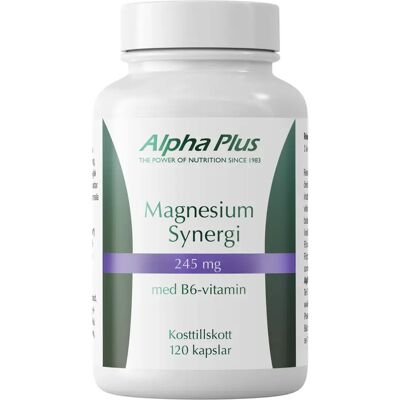 Alpha Plus Magnesium Synergi 120 kapslar Alpha Plus Magnesium Synergi 120 kapslar