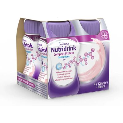 Nutridrink Compact Protein Sensations Svalkande Röda Bär 4 x 125 ml Nutridrink Compact Protein Sensations Svalkande Röda Bär 4 x 125 ml