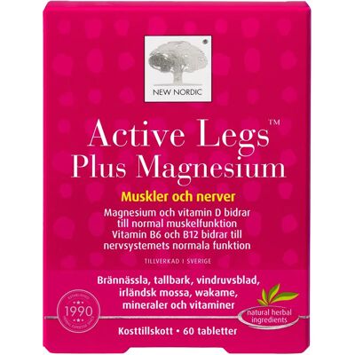 New Nordic Active Legs Plus Magnesium 60 st New Nordic Active Legs Plus Magnesium 60 st