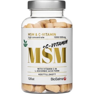 BioSalma MSM + C-vitamin 120 tabletter BioSalma MSM + C-vitamin 120 tabletter