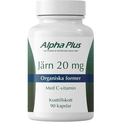 Alpha Plus Järn 20 mg 90 st Alpha Plus Järn 20 mg 90 st