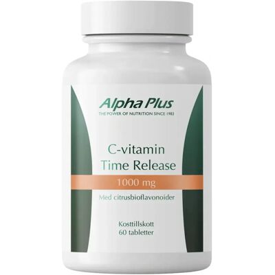 Alpha Plus C-vitamin Time Release 1000 mg 60 tabletter Alpha Plus C-vitamin Time Release 1000 mg 60 tabletter