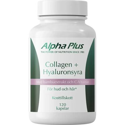 Alpha Plus Collagen + Hyaluronsyra 120 kapslar Alpha Plus Collagen + Hyaluronsyra 120 kapslar