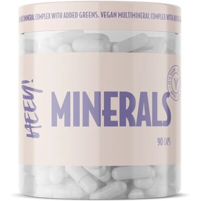 Heey! Veganska Mineraler - Multimineral med Green Blend - 90 kapslar Heey! Veganska Mineraler - Multimineral med Green Blend - 90 kapslar