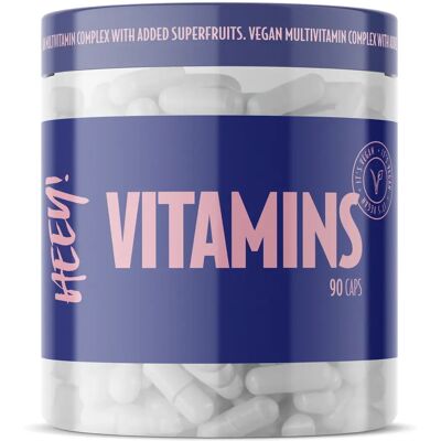Heey! Veganska Vitaminer - Multivitamin med Superfruits - 90 Kapslar Heey! Veganska Vitaminer - Multivitamin med Superfruits - 90 Kapslar